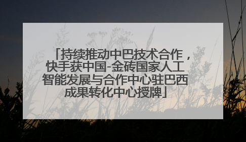 持续推动中巴技术合作，快手获中国-金砖国家人工智能发展与合作中心驻巴西成果转化中心授牌